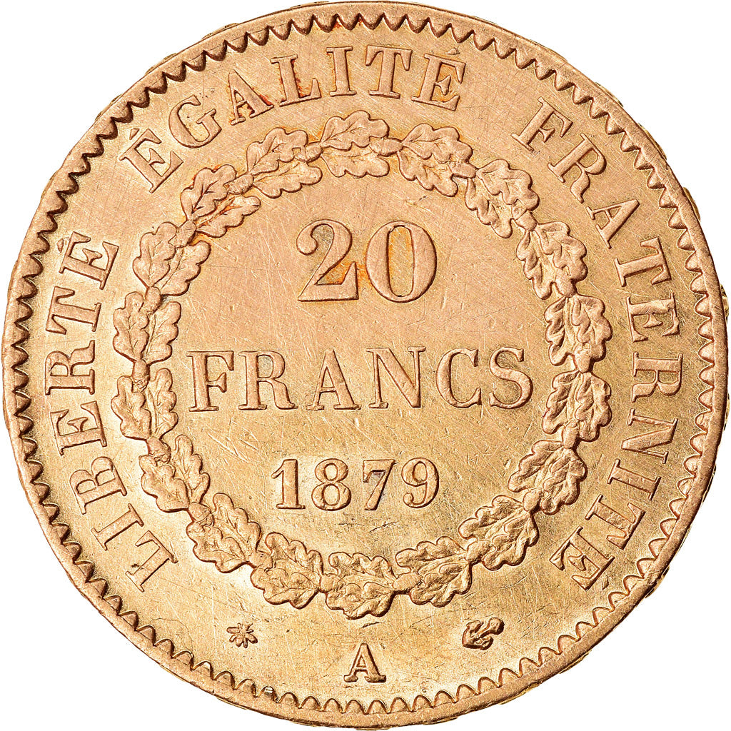 Monnaie, France, Génie, 20 Francs, 1879, Paris, SUP, Or, Gadoury:1063, KM:825