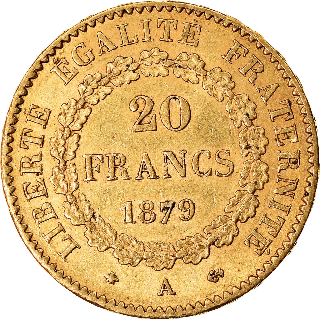 Monnaie, France, Génie, 20 Francs, 1879, Paris, TTB+, Or, Gadoury:1063, KM:825
