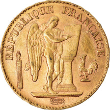 Moeda, França, Génie, 20 Francs, 1897, Paris, AU(50-53), Dourado, KM:825