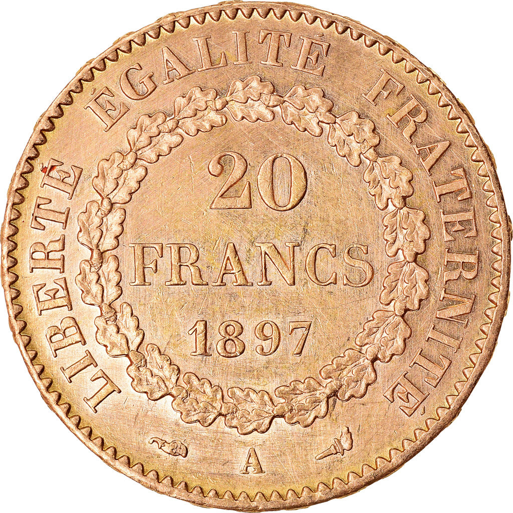 Monnaie, France, Génie, 20 Francs, 1897, Paris, SUP+, Or, Gadoury:1063, KM:825