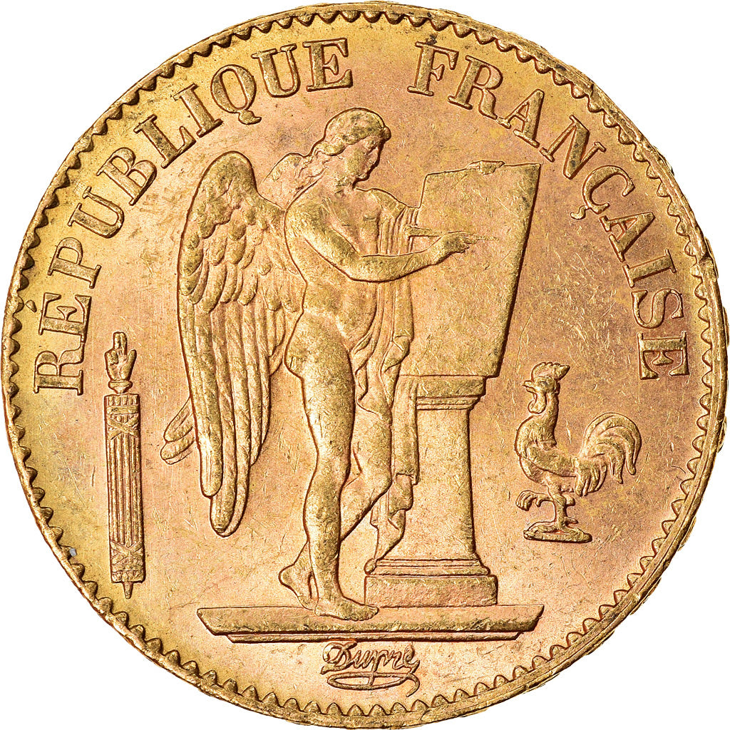 Coin, France, Génie, 20 Francs, 1892, Paris, AU(55-58), Gold, KM:825