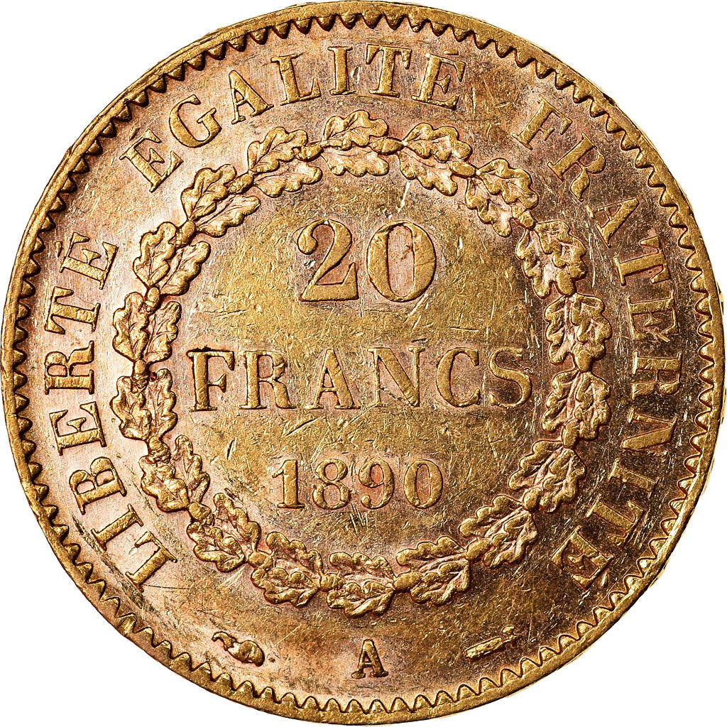 Moneda, Francia, Génie, 20 Francs, 1890, Paris, EBC, Oro, KM:825, Gadoury:1063