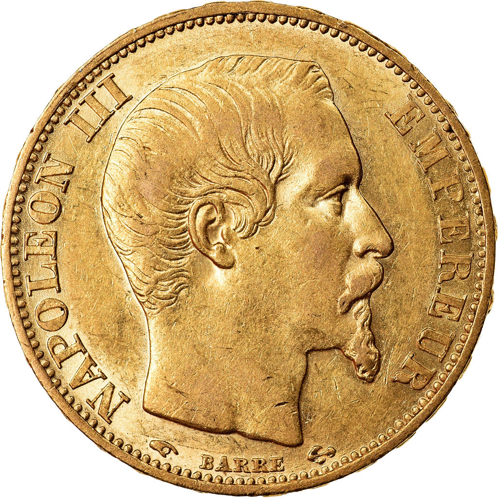 Coin, France, Napoleon III, Napoléon III, 20 Francs, 1860, Paris, AU(55-58)