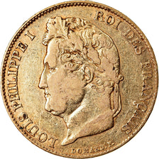 Moeda, França, Louis-Philippe, 20 Francs, 1834, Paris, VF(30-35), Dourado