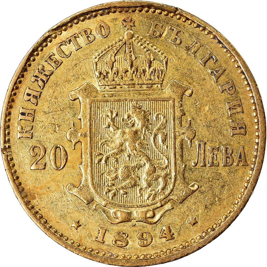 Coin, Bulgaria, Ferdinand I, 20 Leva, 1894, Kormoczbanya, Hungary, EF(40-45)