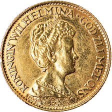 Coin, Netherlands, Wilhelmina I, 10 Gulden, 1917, AU(50-53), Gold, KM:149
