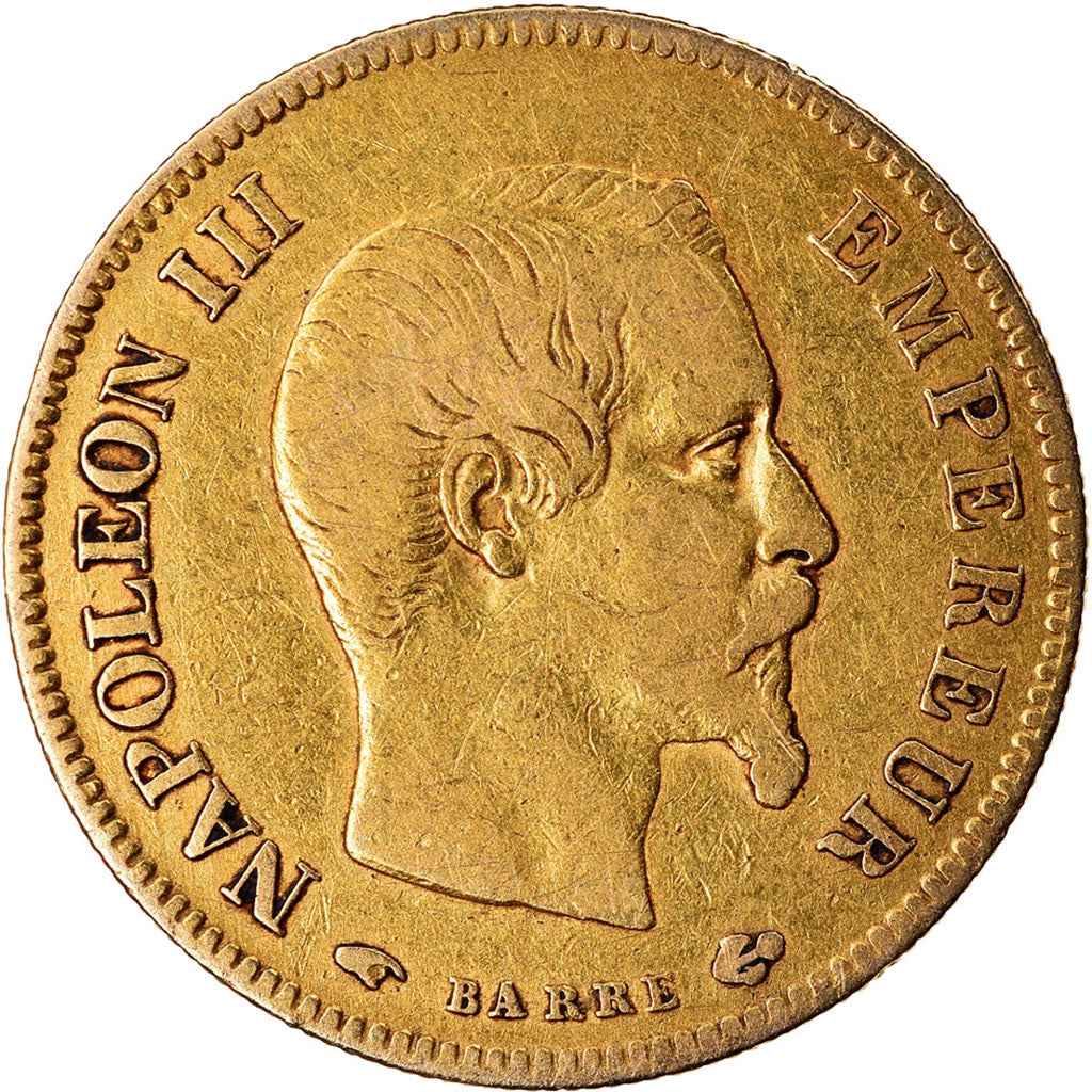 Coin, France, Napoleon III, Napoléon III, 10 Francs, 1857, Paris, VF(20-25)