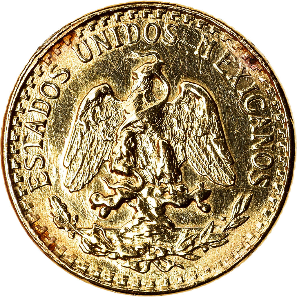 Coin, Mexico, 2 Pesos, 1945, Mexico City, AU(50-53), Gold, KM:461