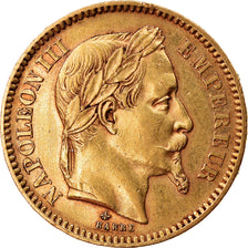 Coin, France, Napoleon III, Napoléon III, 20 Francs, 1864, Paris, AU(50-53)