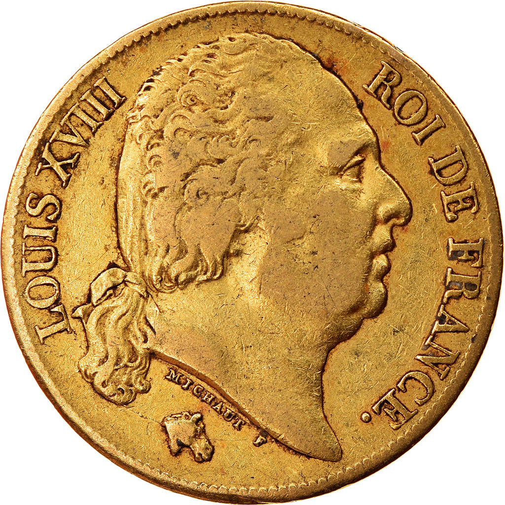Monnaie, France, Louis XVIII, Louis XVIII, 20 Francs, 1820, Paris, TTB, Or