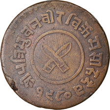 Moneda, Nepal, SHAH DYNASTY, Tribhuvana Bir Bikram, 5 Paisa, 1923, BC+, Cobre