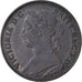 Coin, Great Britain, Victoria, Farthing, 1881, Heaton, AU(55-58), Bronze, KM:753