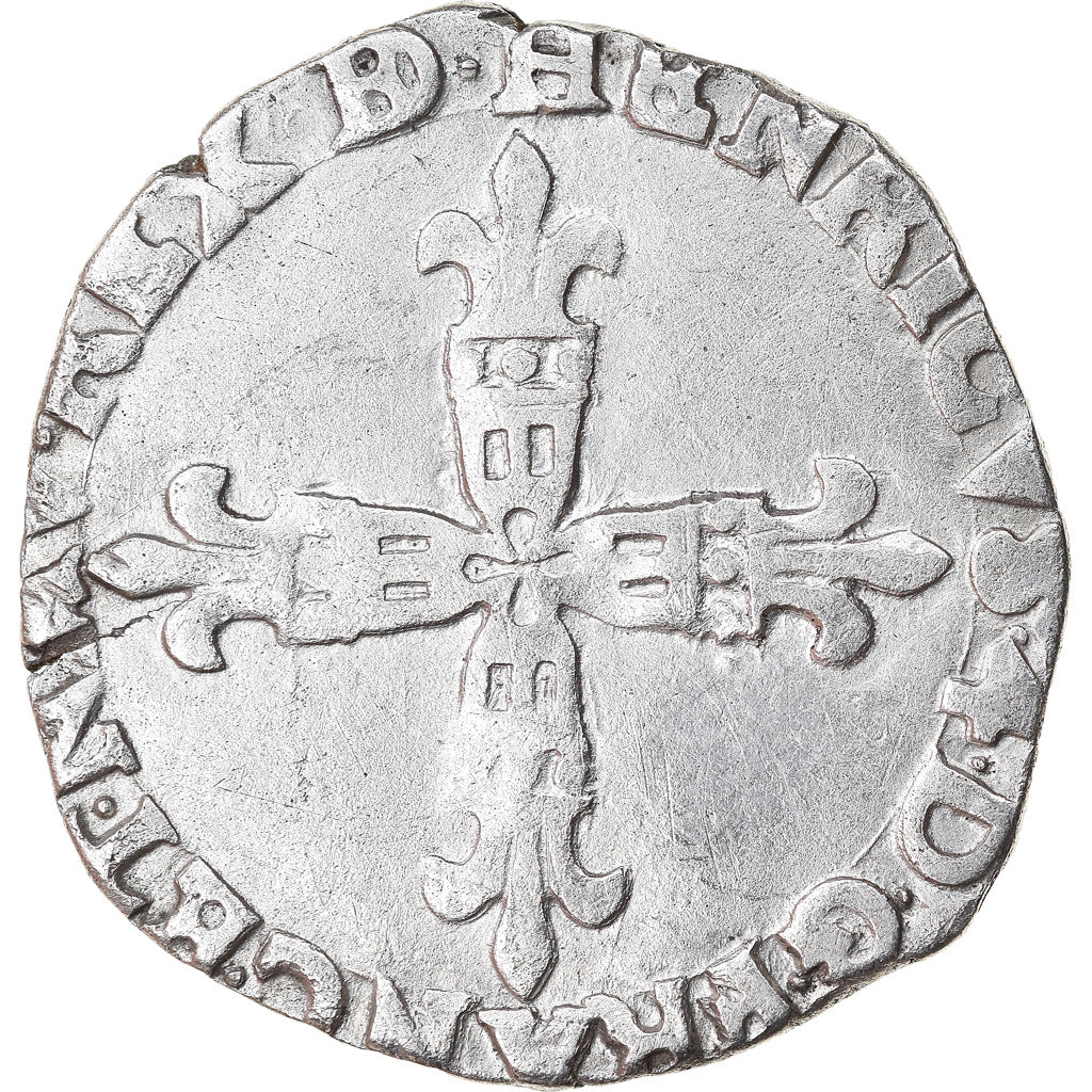 Moneta, Francja, Henri IV, 1/8 Écu de Béarn, 1/8 Ecu, 1610, Pau, EF(40-45)