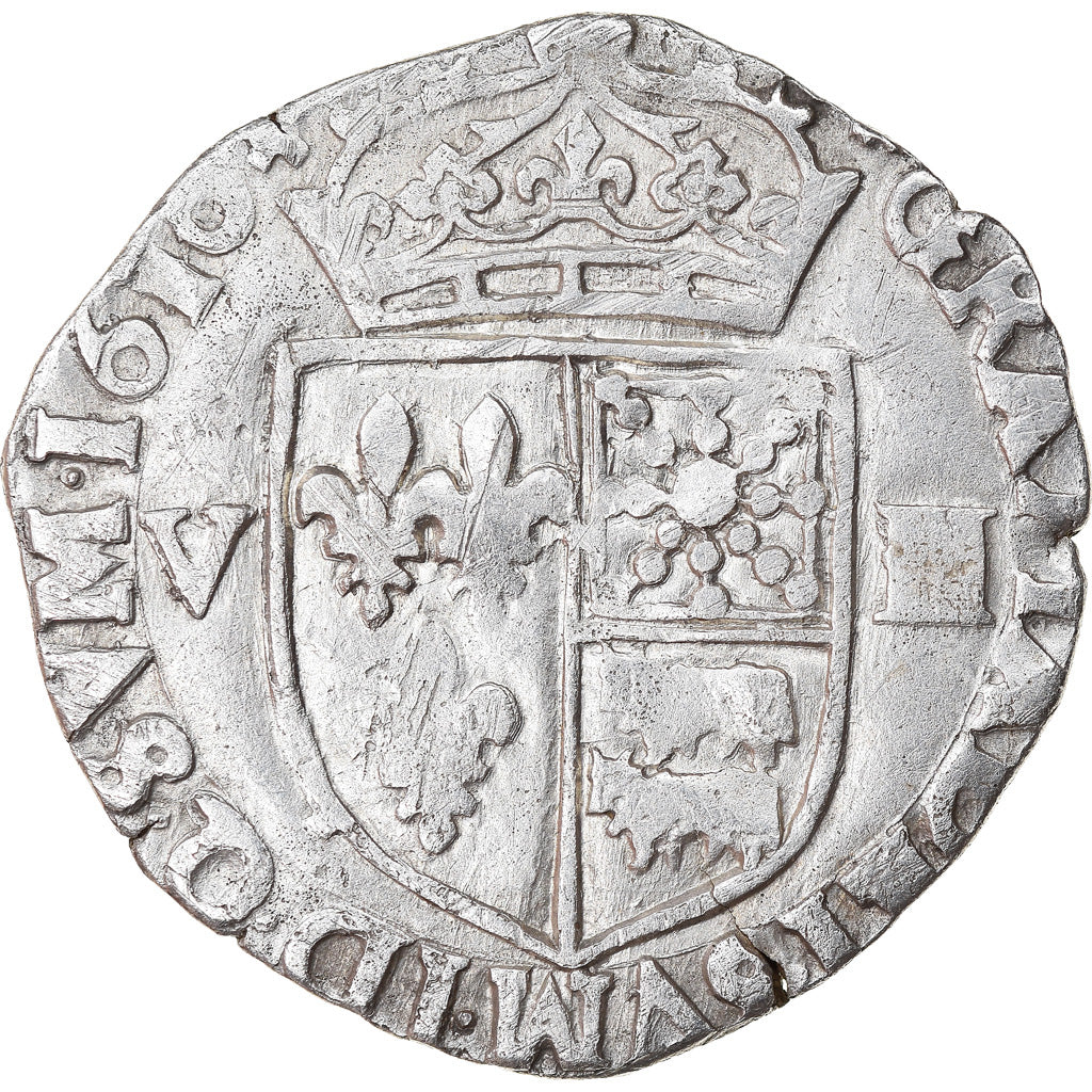 Moneta, Francja, Henri IV, 1/8 Écu de Béarn, 1/8 Ecu, 1610, Pau, EF(40-45)