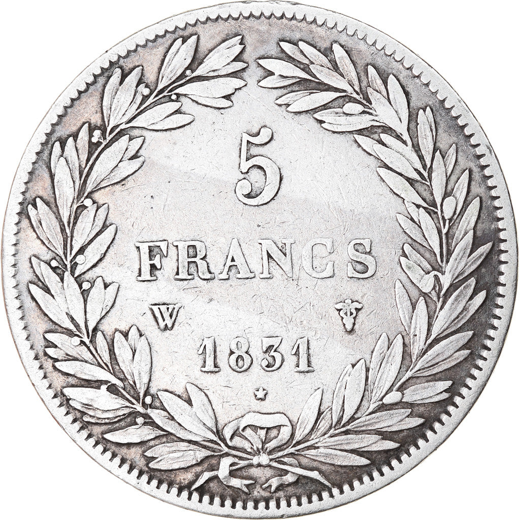 Coin, France, Louis-Philippe, 5 Francs, 1831, Lille, EF(40-45), Silver