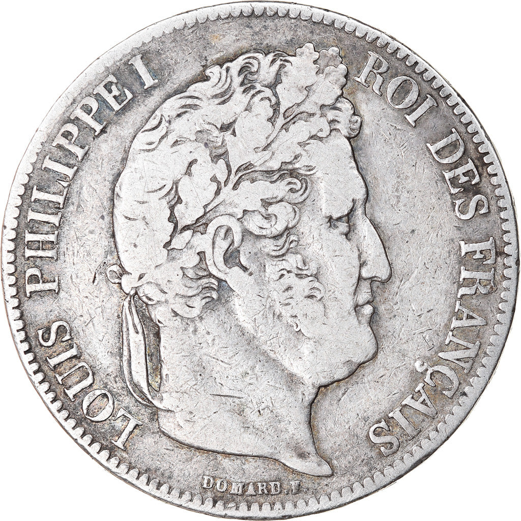 Coin, France, Louis-Philippe, 5 Francs, 1836, Lille, VF(30-35), Silver