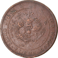 Moneta, Cina, HUPEH PROVINCE, Kuang-hs, 10 Cash, 1906, Ching, MB+, Rame