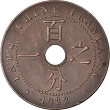 Coin, FRENCH INDO-CHINA, Cent, 1922, Poissy, AU(50-53), Bronze, KM:12.3