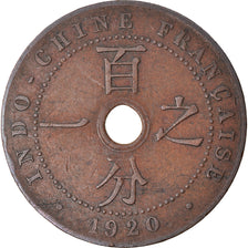 Coin, FRENCH INDO-CHINA, Cent, 1920, Paris, VF(30-35), Bronze, KM:12.1