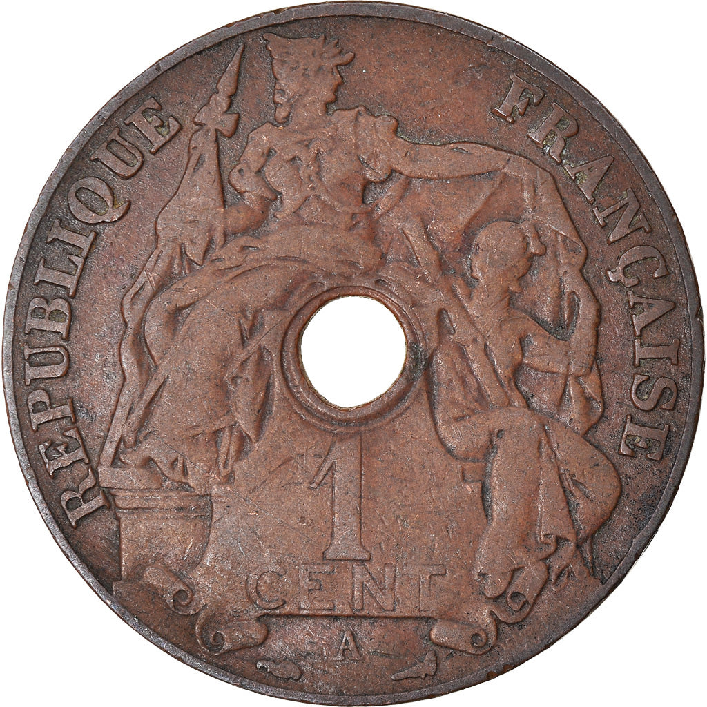 Coin, FRENCH INDO-CHINA, Cent, 1920, Paris, VF(30-35), Bronze, KM:12.1