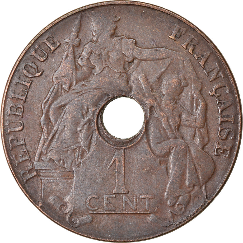 Moeda, INDOCHINA FRANCESA, Cent, 1920, San Francisco, VF(30-35), Bronze, KM:12.2