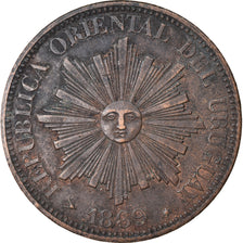 Münze, Uruguay, 4 Centesimos, 1869, Uruguay Mint, Birmingham, SS, Bronze, KM:13