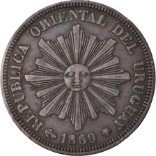 Coin, Uruguay, Centesimo, 1869, Uruguay Mint, Paris, Berlin, Vienna, EF(40-45)