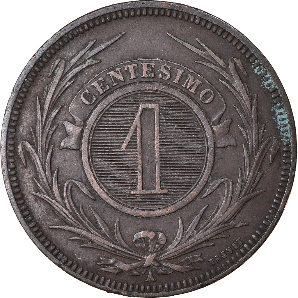 Coin, Uruguay, Centesimo, 1869, Uruguay Mint, Paris, Berlin, Vienna, EF(40-45)