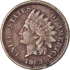 Coin, United States, Indian Head Cent, Cent, 1863, U.S. Mint, Philadelphia