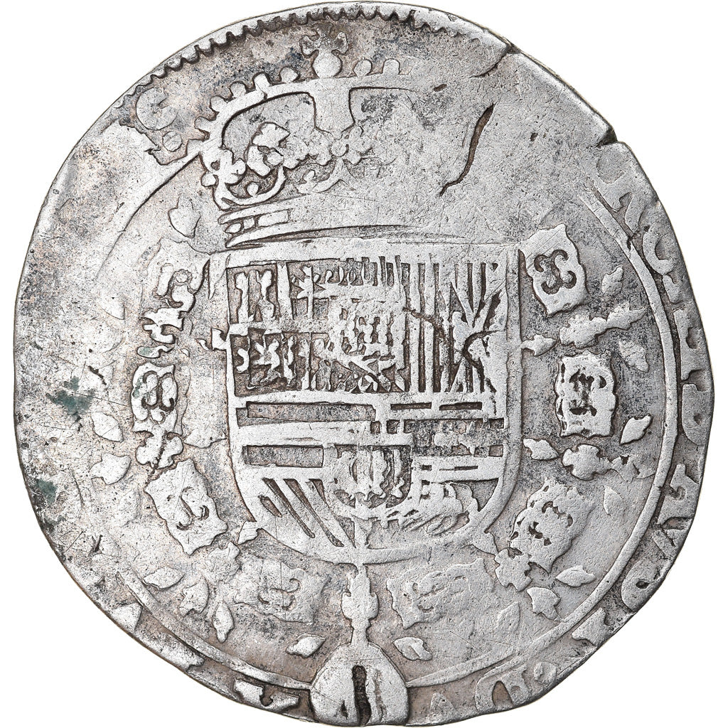 Coin, Spanish Netherlands, BRABANT, 1/2 Patagon, 1627, Antwerp, VF(20-25)