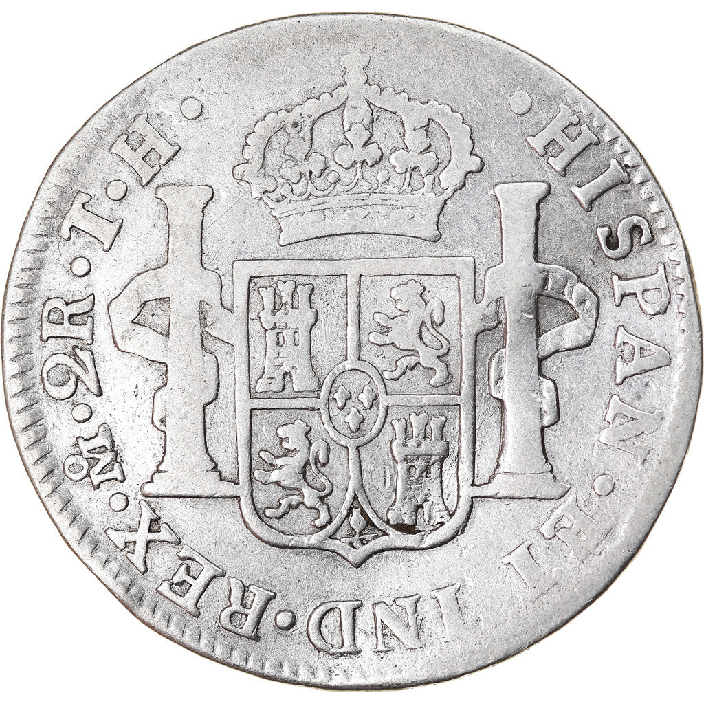 Coin, Mexico, Charles IV, 2 Reales, 1808, Mexico City, VF(20-25), Silver, KM:91