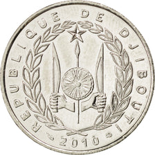 Coin, Djibouti, 50 Francs, 2010, MS(63), Copper-nickel, KM:25