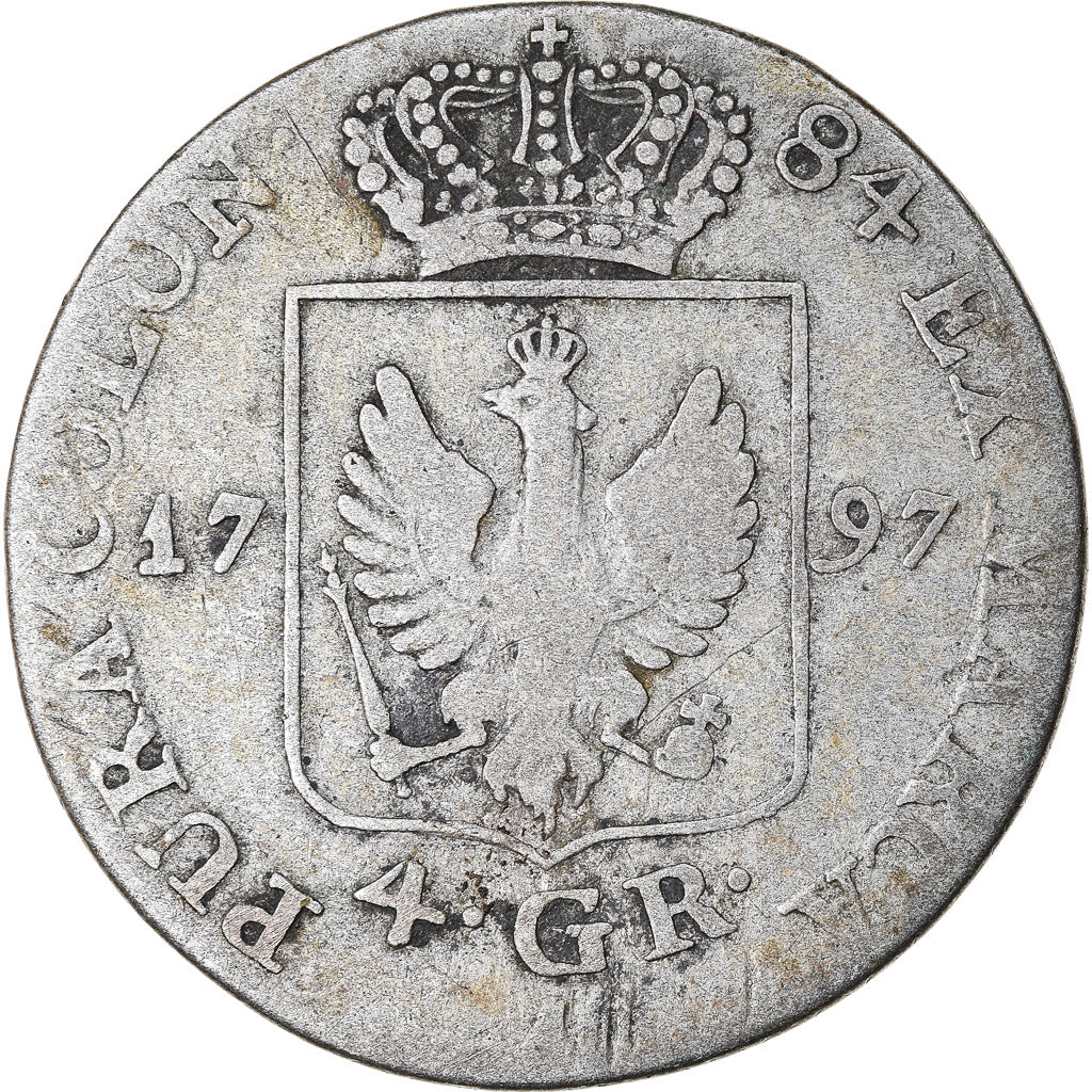 Coin, German States, PRUSSIA, Friedrich Wilhelm II, 4 Groschen, 1797, Berlin