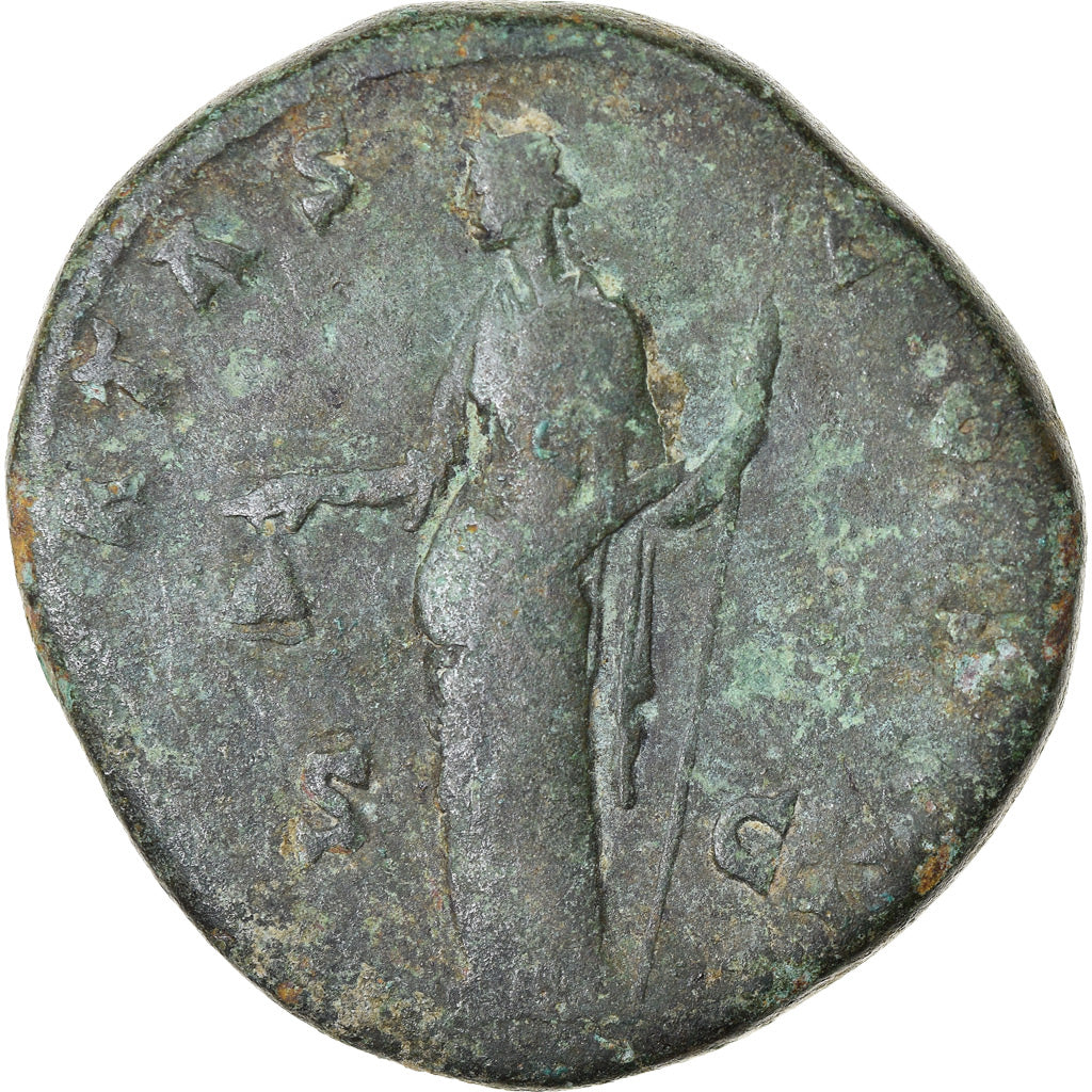 Coin, Antoninus Pius, Sestertius, 156-157, Roma, VF(20-25), Bronze, RIC:928