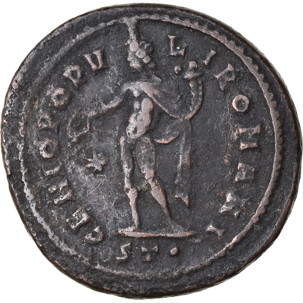 Coin, Constantius I, Follis, Ticinum, EF(40-45), Copper, Cohen:107, RIC:35a