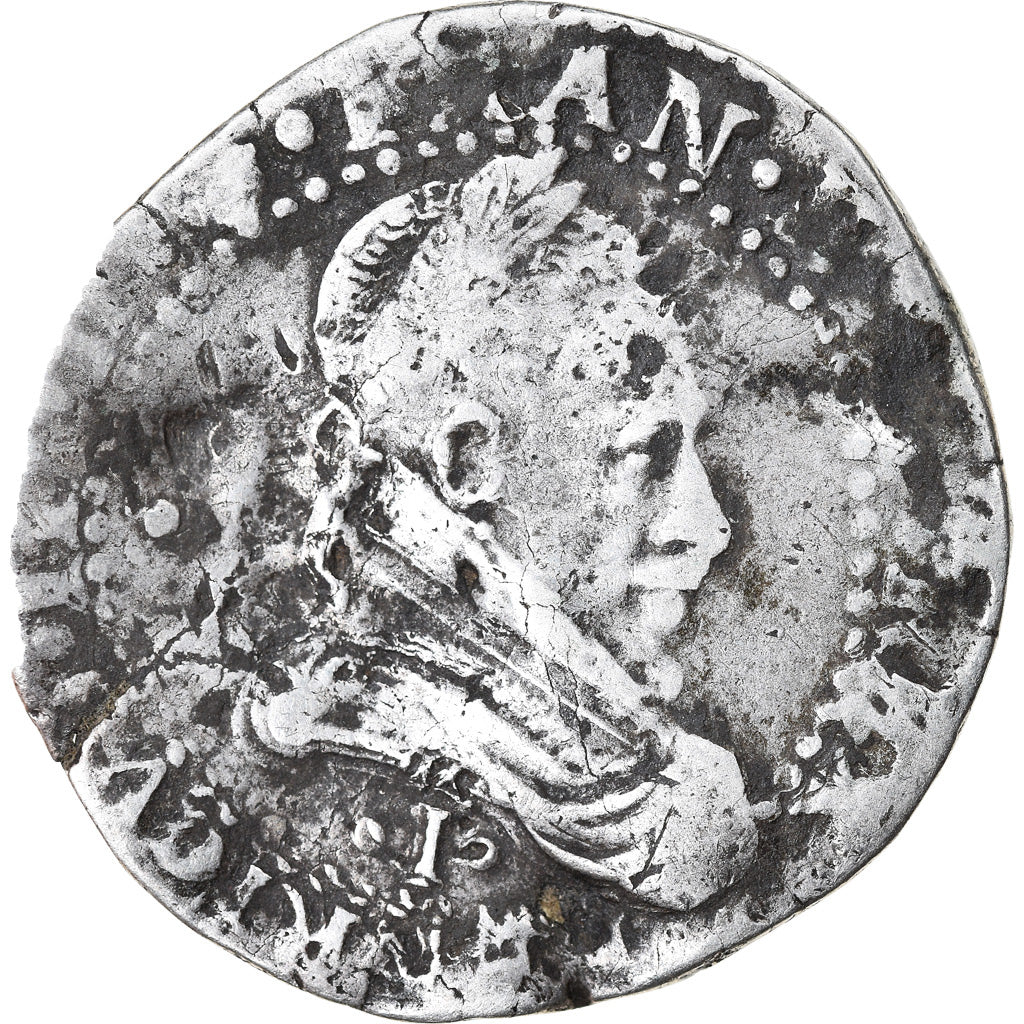 Coin, France, Henri III, 1/2 Franc au col plat, 1588, Limoges, VF(20-25)