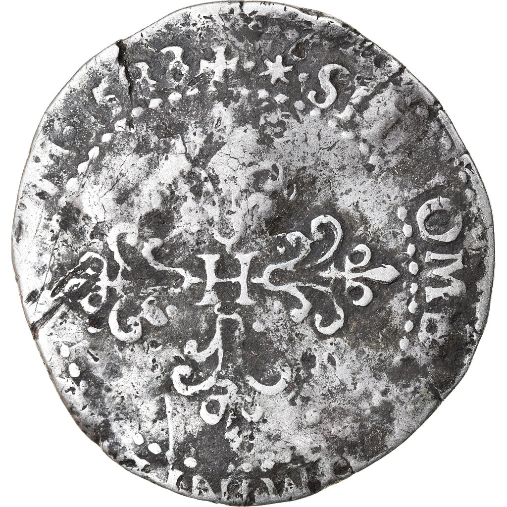 Coin, France, Henri III, 1/2 Franc au col plat, 1588, Limoges, VF(20-25)