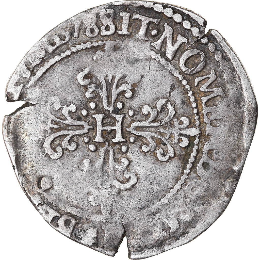 Moneta, Francja, Henri III, 1/4 franc au col fraisé, 1/4 Franc, 1578, Nantes