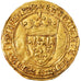 Moeda, França, Charles VI, Ecu d'or, Tours, EF(40-45), Dourado, Duplessy:369C