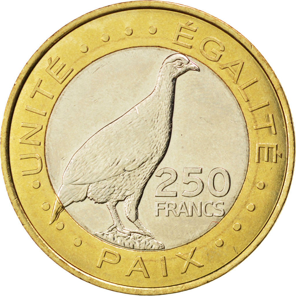 Coin, Djibouti, 250 Francs, 2012, MS(63), Bimetallic, KM:New