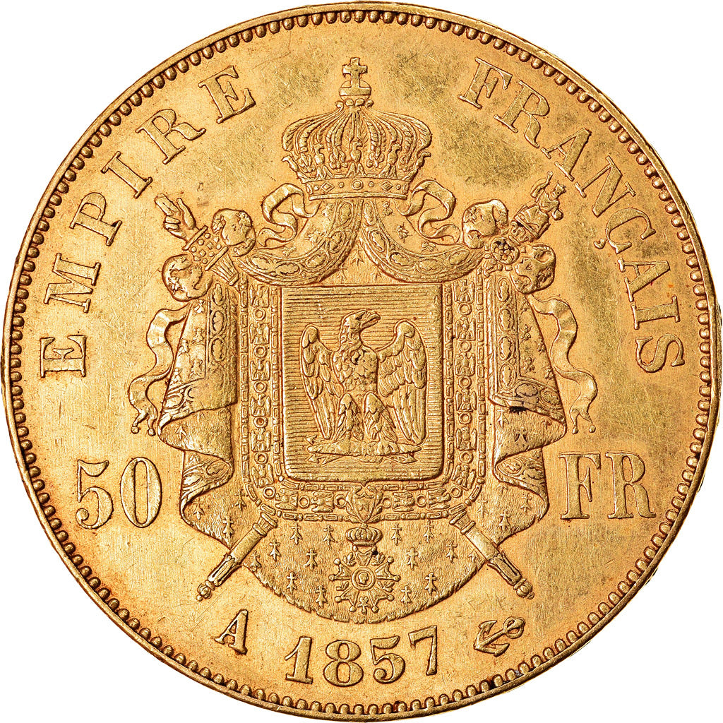 Monnaie, France, Napoleon III, Napoléon III, 50 Francs, 1857, Paris, TTB+, Or
