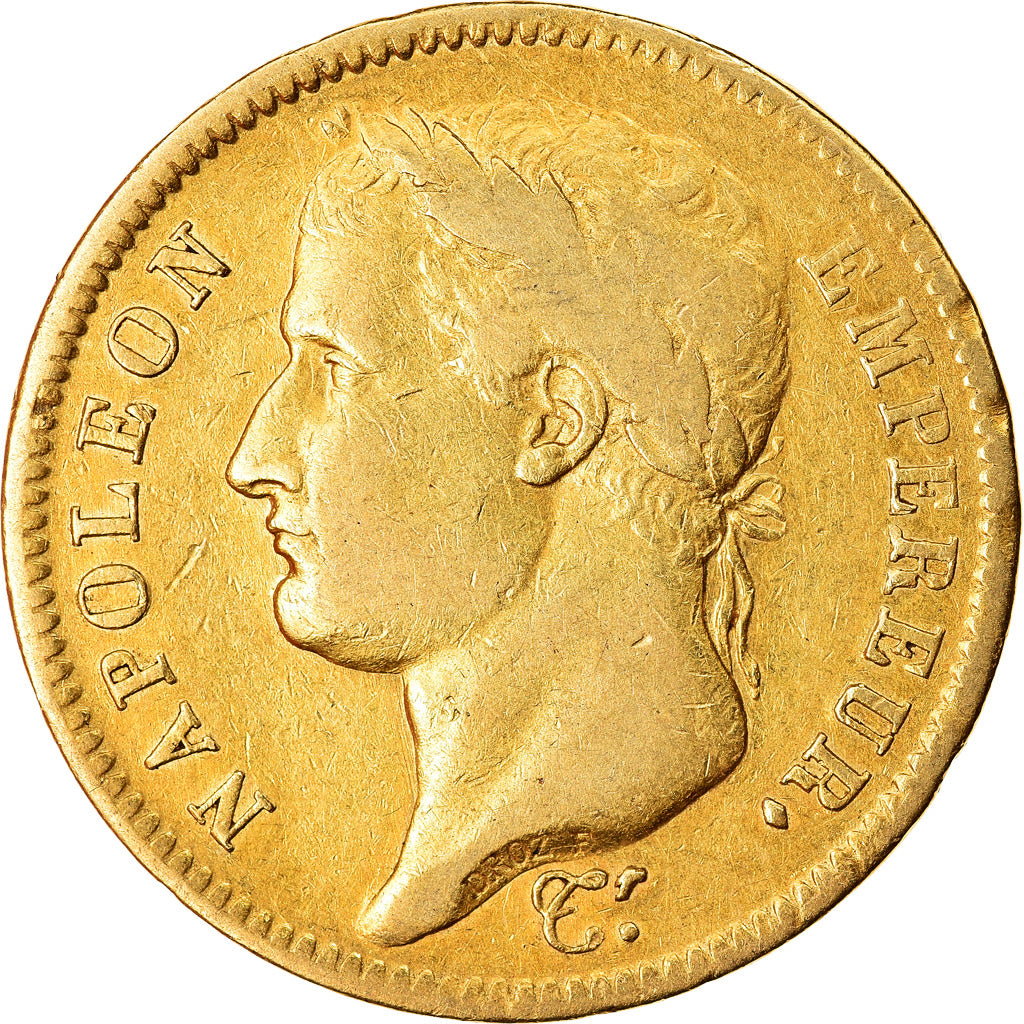 Moneta, Francja, Napoléon I, 40 Francs, 1811, Paris, EF(40-45), Złoto