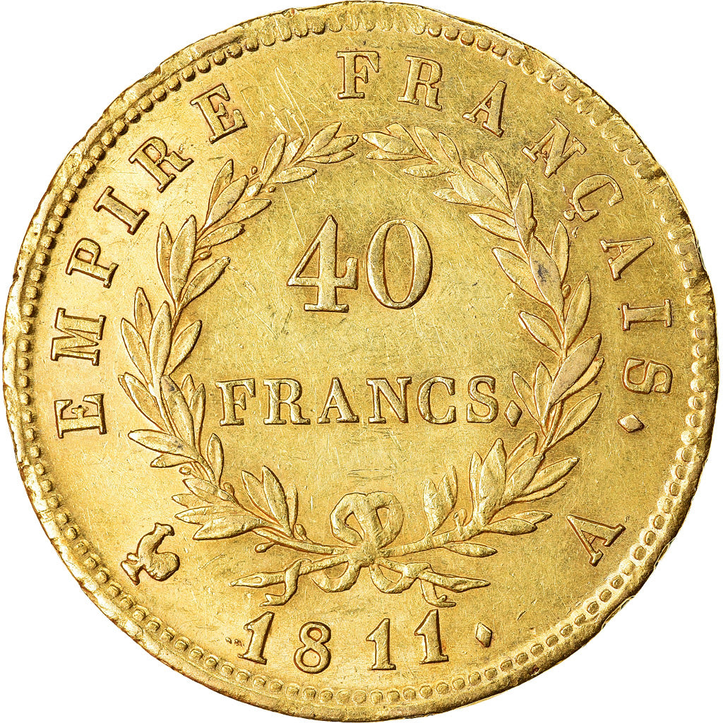 Münze, Frankreich, Napoléon I, 40 Francs, 1811, Paris, VZ, Gold, KM:696.1