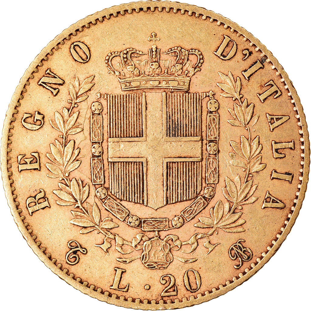 Monnaie, Italie, Vittorio Emanuele II, 20 Lire, 1863, Torino, TTB, Or, KM:10.1