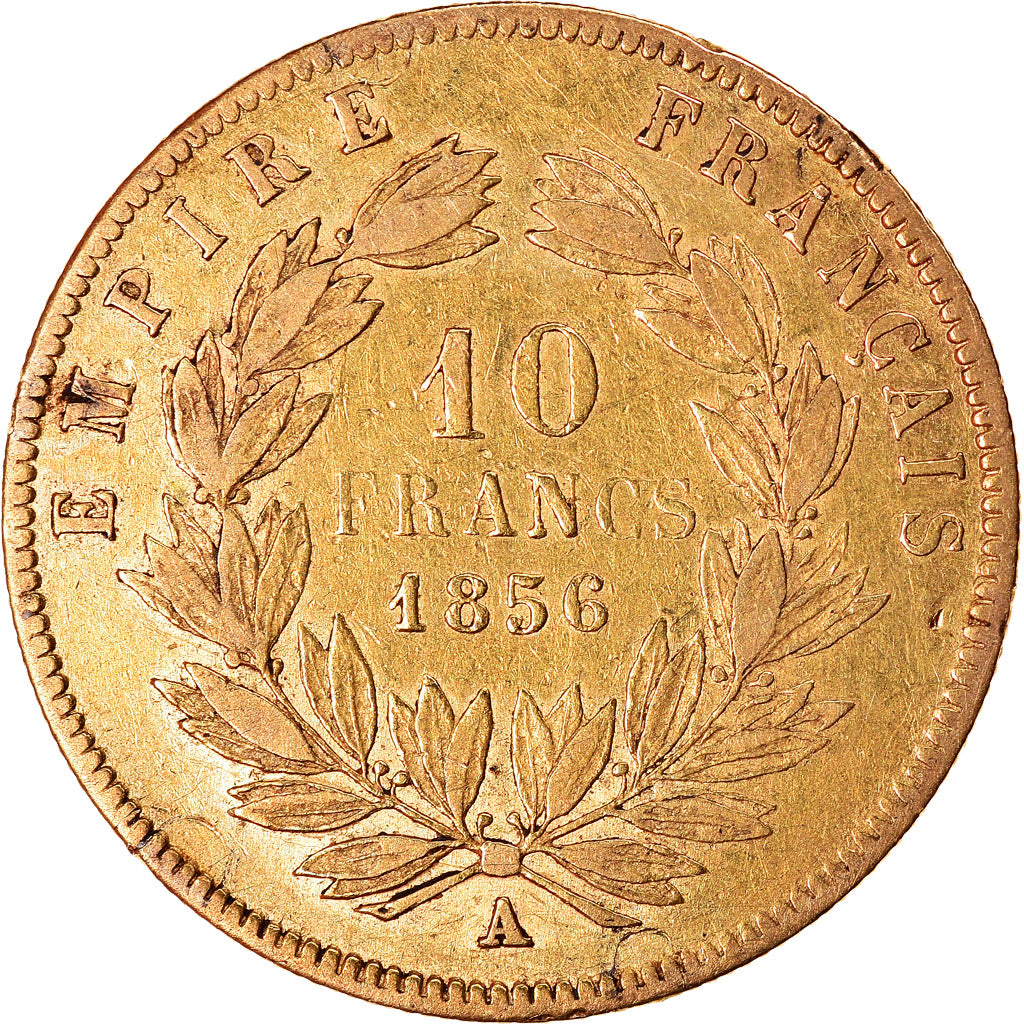 Moeda, França, Napoleon III, Napoléon III, 10 Francs, 1856, Paris, VF(30-35)