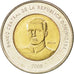 DOMINICAN REPUBLIC, 10 Pesos, 2008, KM #106, MS(63), Bi-Metallic, 27, 7.96