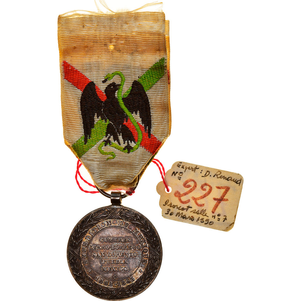France, Napoléon III, Expédition du Méxique, Médaille, 1862-1863, Excellent