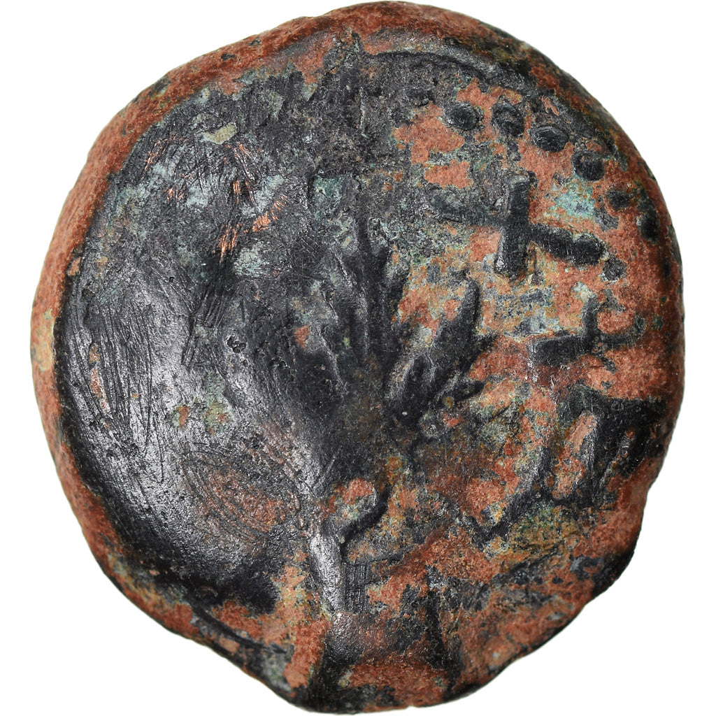 Moeda, Judei, First Jewish War, Prutah, Year 2 (67/68 AD), Jerusalem, VF(20-25)