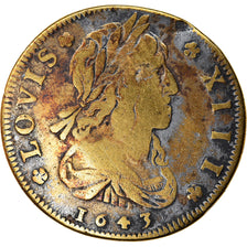 France, Jeton, Royal, Louis XIII et Louis XIV, 1644, B+, Laiton, Feuardent:12338