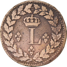 Coin, France, Louis XVIII, Decime, 1815, Strasbourg, VF(30-35), Bronze, KM:701